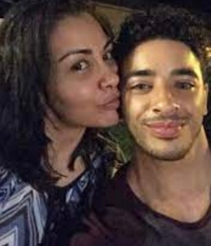 Laith Ashley with his mom.